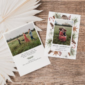 Kerst rustieke foto Lijst Feestdagenkaart