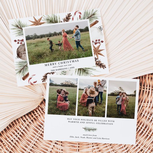 Kerst Rustieke Foto Lijst Vakantie Kaart