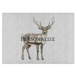 Kerst rustieke herten gepersonaliseerd snijplank