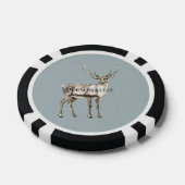 Kerst Rustieke Herten Pine Groen Gepersonaliseerd Poker Chips (Enkel)
