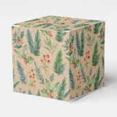 Kerst Rustieke Kraft Bloemen Cadeaudoos Bedankdoosjes (Voorkant Zijde)