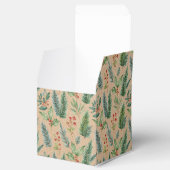 Kerst Rustieke Kraft Bloemen Cadeaudoos Bedankdoosjes (Geopend)