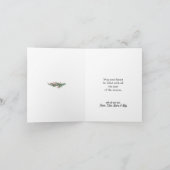 Kerst Rustieke Log Cabin Bossen Lake Feestdagen Kaart (Binnen)