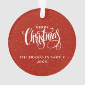 Kerst Rustieke Winter Open Haard Foto Ornament (achterkant)