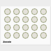 Kerst Rustieke Zelfgemaakte Blank Mason Pot Gesche Ronde Sticker (Vel)
