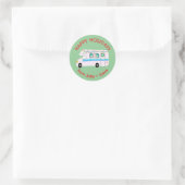 Kerst RV CUSTOM Hand getrokken vakantie Ronde Sticker (Tas)