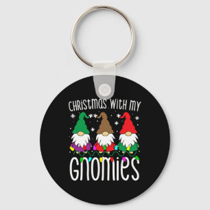 Kerst S voor familie Schattigee Gnome Gifts Xmas M Sleutelhanger