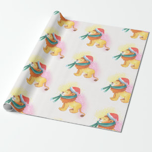 Kerst Safari Dierenleeuw met Santa Pet Cadeaupapier