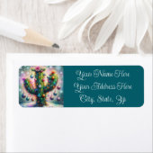 Kerst Saguaro Cactus grillige terugkeer adres Etiket (Insitu)