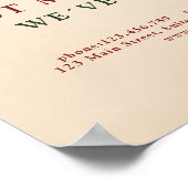 Kerst Salon Cadeaubon Promotie Poster (Hoek)