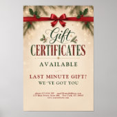 Kerst Salon Cadeaubon Promotie Poster (Voorkant)