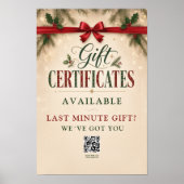 Kerst Salon Cadeaubon Promotie Poster (Voorkant)