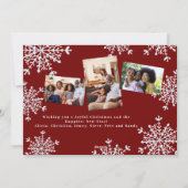 Kerst samen vrolijk 4 foto rustieke Kerst Feestdagenkaart (Achterkant)