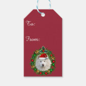 Kerst Samoyed hond cadeau labels Cadeaulabel (Voorkant)