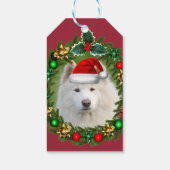 Kerst Samoyed hond cadeau labels Cadeaulabel (Achterkant)
