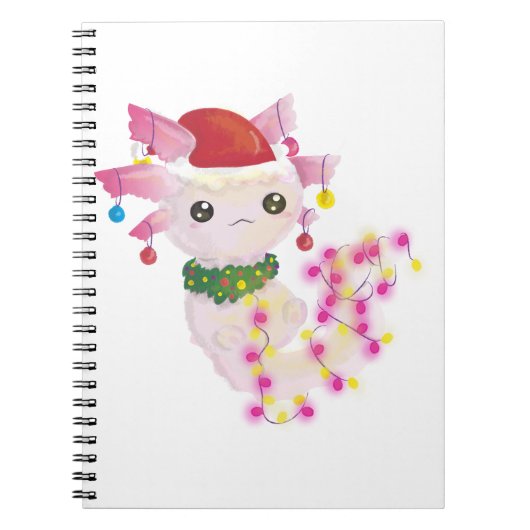 kerst santa axolotl notitieboek (Voorkant)