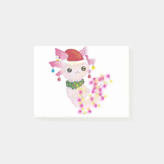 kerst santa axolotl post-it® notes (Voorkant)