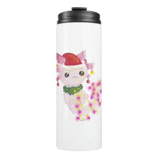 kerst santa axolotl thermosbeker (Voorkant)