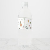 Kerst Santa Baby Baby shower Waterfles Etiket (Achterkant)