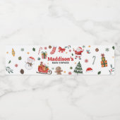 Kerst Santa Baby Baby shower Waterfles Etiket (Enkel label)