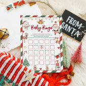 Kerst Santa Baby Bingo Baby shower Games Kaart