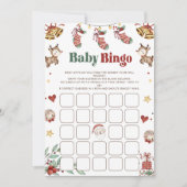 Kerst Santa Baby Bingo Baby shower spel Kaart (Voorkant)
