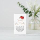 Kerst Santa Baby Boeken voor Baby Enclosure Kaart Visitekaartje (Staand voorkant)