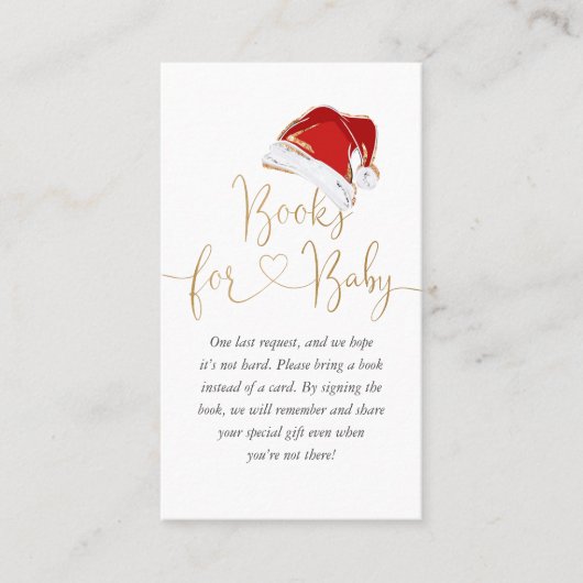 Kerst Santa Baby Boeken voor Baby Enclosure Kaart Visitekaartje (Voorkant)
