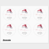 Kerst Santa Baby Dank u Baby shower Ronde Sticker (Vel)