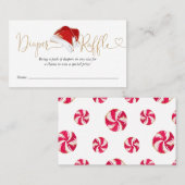 Kerst Santa Baby Luier Raffle Behuizing Kaart Visitekaartje (Voorkant / Achterkant)