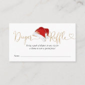 Kerst Santa Baby Luier Raffle Behuizing Kaart Visitekaartje (Voorkant)