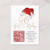 Kerst Santa Baby Registry Enclosure Kaart Visitekaartje (Voorkant)