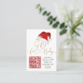 Kerst Santa Baby Registry Enclosure Kaart Visitekaartje (Staand voorkant)