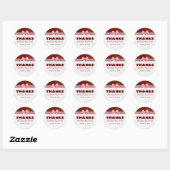 Kerst Santa Baby shower Bedankt Ronde Sticker (Vel)