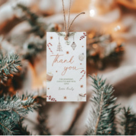 Kerst Santa Baby shower Cadeaulabel