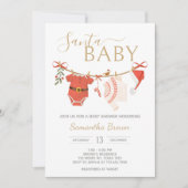 Kerst Santa Baby shower Kaart (Voorkant)