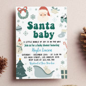 Kerst Santa Baby shower Kaart