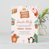 Kerst Santa Baby shower Kaart (Staand voorkant)