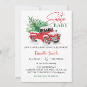 Kerst Santa Baby shower Kaart (Voorkant)