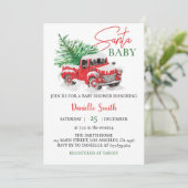 Kerst Santa Baby shower Kaart (Staand voorkant)