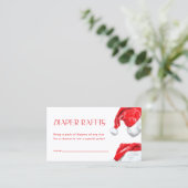 Kerst Santa Baby shower Luier Raffle Kaart Visitekaartje (Staand voorkant)