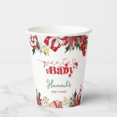 Kerst Santa Baby shower Papieren Bekers (Achterkant)