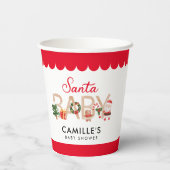 Kerst Santa Baby shower Papieren Bekers (Achterkant)