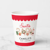 Kerst Santa Baby shower Papieren Bekers (Voorkant)