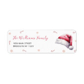 Kerst Santa Baby shower retour adreslabels Etiket (Voorkant)