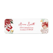 Kerst Santa Baby shower retouradres Etiket (Voorkant)