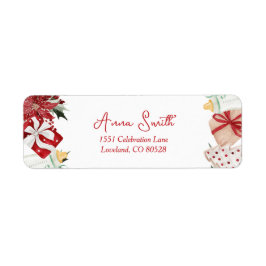 Kerst Santa Baby shower retouradres Etiket