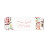 Kerst Santa Baby shower retouradres Etiket (Voorkant)