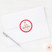 Kerst Santa Baby shower Ronde Sticker (Envelop)