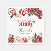 Kerst Santa Baby shower Servet (Voorkant)
